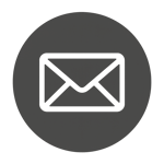 Round email button icon in dark gray-1